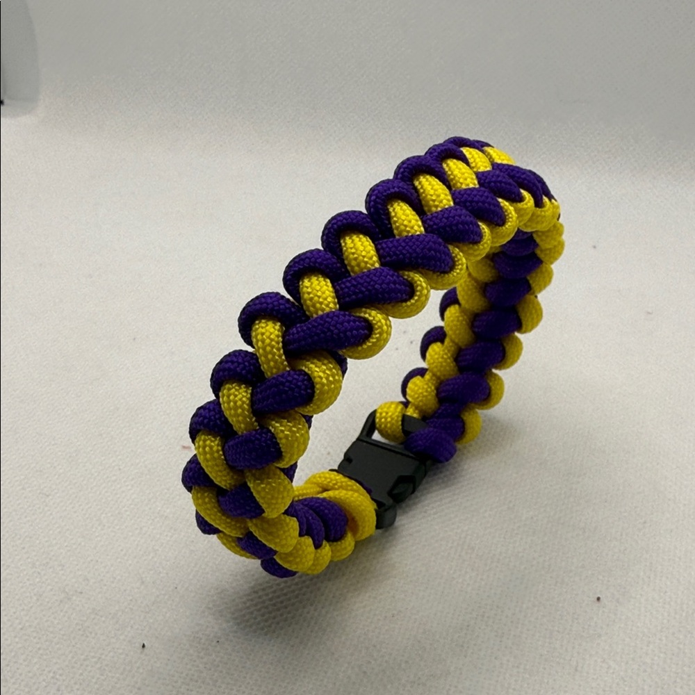 Handmade Purple and Yellow Paracord Bracelet
